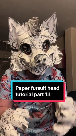 Hello everyone!! Thank you so much for your interest in my paper fursuit!! Here is the first part of my tutorial on how to make your own!! It gets very complicated so it may take a few tries to get it right, but keep trying!! It’ll get there!! :D I will be posting part 2 tomorrow so make sure to follow for more!! . . . #furry #fursuit #fursuiter #fursuitersoftiktok #fursona #furryart #furryfandom #fursuitmaker #fursuiting #paperfur #paperfursuit #crafts #diy