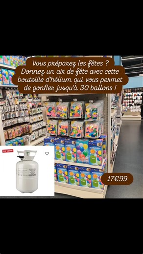 Donnez un air de fête avec cette bouteille d'hélium qui vous permet de gonfler jusqu'à 30 ballons ! #gifi #lunel