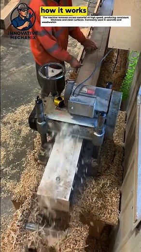 Industrial Wood Planer Machine – High-Speed Timber Smoothing Process