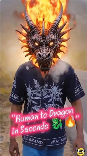 Human Turns Into Dragon 🐉🔥 | Insane AI Transformation #Shorts