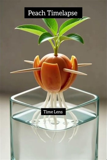 How a Peach Grows: Full Cinematic #Timelapse #PlantGrowth #SeedToFruit #NatureVideo #ASMRPlants