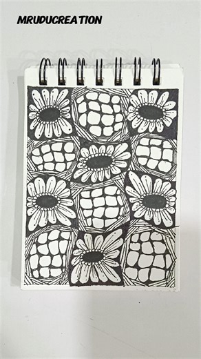 Step by step process of Drawing Zentangle art ❤️😀 || Beginners friendly|| #shorts #zenpatterns #art