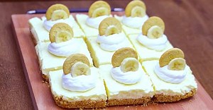 Banana Pudding Cheesecake Bars: the simple, no-bake dessert recipe