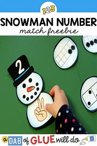 Snowman Number Match Printable