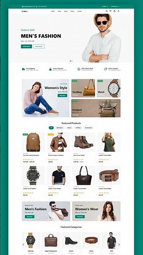 Modern eCommerce website with HTML CSS JS #webdevelopment #ecommercewebsite #responsivedesigns