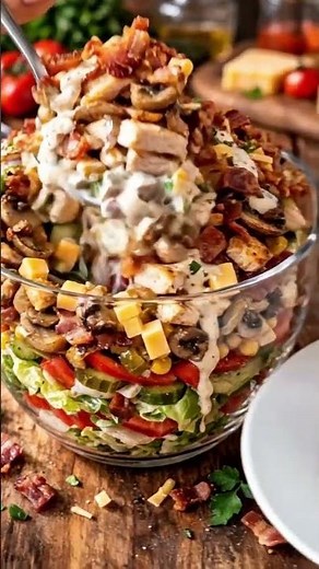 🔥 Lumberjack Salad – The Best Layered Salad for Parties and Dinners | Step-by-Step Recipe