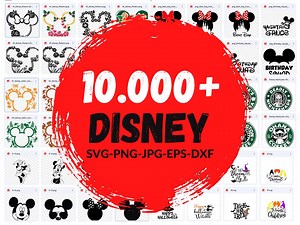 10,000  Disney SVG Bundle for Cricut, Silhouette (digital Files) - Etsy UK