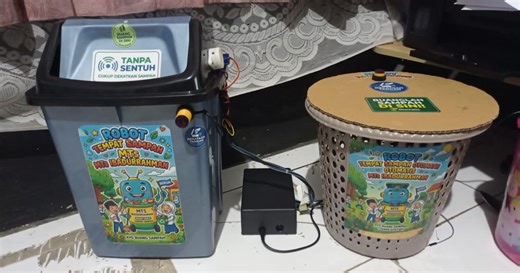 Contoh Aplikasi Arduino "TEMPAT SAMPAH OTOMATIS" dengan Sensor Proximity dan Servo