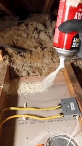 Attic air sealing tips…I need to seal the gap between my drywall ceiling and framing. I’m using Great Stuff Wide Spray because it’ll close that gap and prevent air from getting into the bathroom below. This, combined with insulation, will make the bathroom comfortable in the winter and the summer. Many thanks to Great Stuff for sponsoring this tutorial 🔥#insulation #greatstufffoam #homerenovation #homerepairtutor #sponsored | Home Repair Tutor
