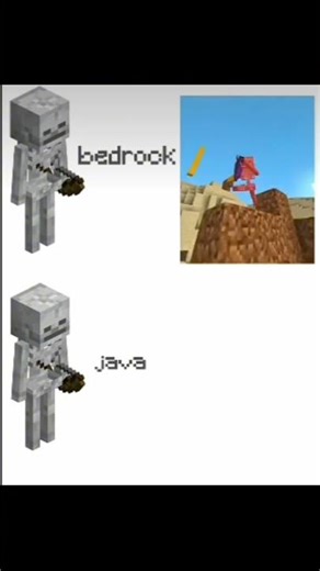 esqueleto do bedrock vs esqueleto do java #yosoydelos7mil #memes