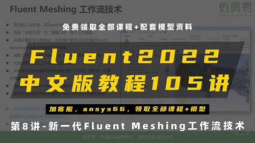 【Fluent 2022中文版】第8讲：新FluentMeshing工作流技术