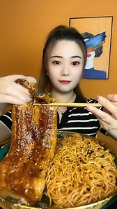 138K views · 5.4K reactions | Food Show- ASMR Mukbang eating​ pig ribs pig meat belly pork fat pig skins pig legs pig thighs fish meat and spicy noodle. | Food Show | Facebook