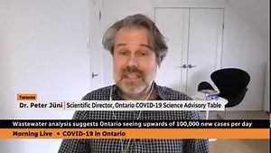 Ontario is seeing an estimated 100,000 to 120,000 new cases of COVID-19 daily, based on the amount of coronavirus seen in the province's wastewater. | CBC News