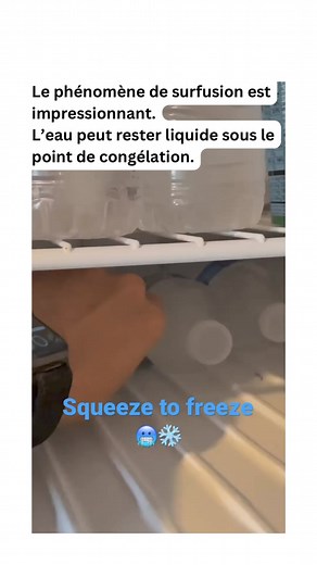 Le phénomène de surfusion est impressionnant. L’eau peut rester liquide sous le point de congélation. L'eau ne gèle que sous l'influence d'un choc qui favorise la nucléation de la glace. Le choc de l'eau, le poids des mots. Salukes PS- Vidéogramme Jon Chan (YT). #science #surfusion #supercooling #profbucella #lasciencepeuttout | Professeur Fabrizio Bucella