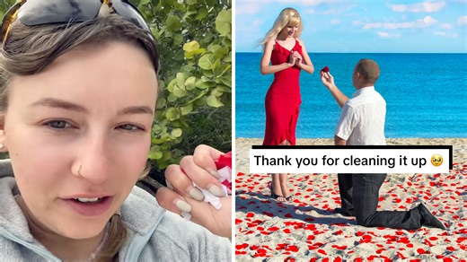 'Say it louder!': Florida resident shames couple for the leftover trash from their beach engagement