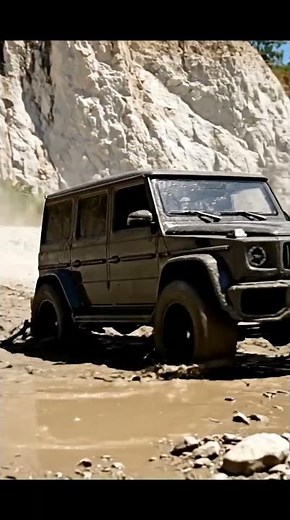 Mini RC Mercedes G63 on cliff edge #trending