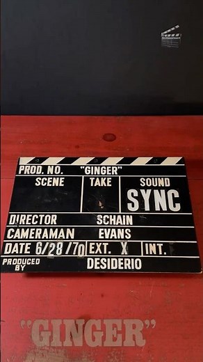 Ginger (1971) Original Production Clapperboard