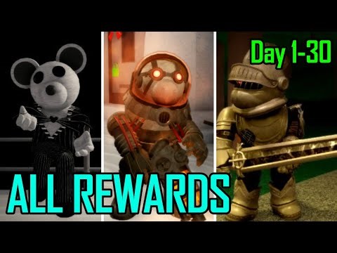 ALL ADVENT CALENDAR REWARDS DAY 1-30... (Roblox Piggy)