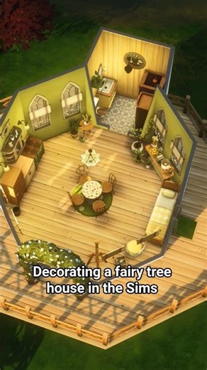 Sims 4 Fairy Tree House Interior ✨ #thesims4