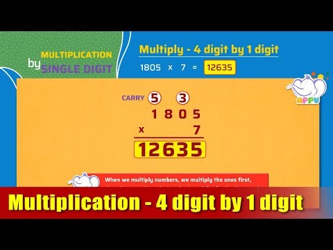 G4 - Module 5 - Intro - Multiplication - 4 digit by 1 digits | Appu Series | Grade 4 Math Learning