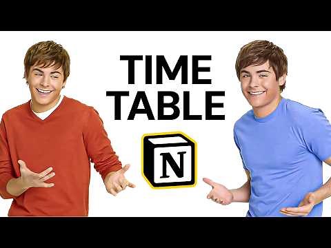 Make a Timetable in Notion (free Template)