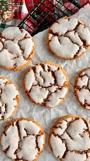 @thefeedfeed on Instagram: "COOKIE WEEK DAY 2: These Iced Ginger Molasses Cookies by @sweetobsessionbyali are chewy, spiced, and sweet — packed with warm ginger and molasses, rolled in sugar, and finished with a glossy vanilla icing ❄️ Comment ‘RECIPE’ to have the details sent to your DMs and keep tagging #feedfeed for a chance to be featured. COOKIE DOUGH: 4 tablespoons salted butter, room temperature 1/4 cup granulated sugar, plus extra for rolling 1/4 cup light brown sugar 1 egg white 4 table