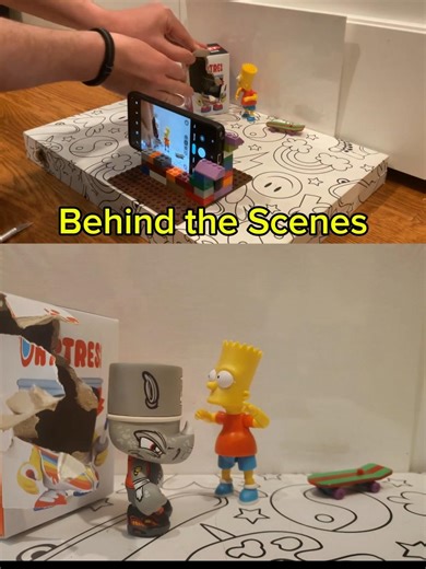 Behind the Scenes Bart Simpson Spray Paint ‪@JAKKSPacific‬ The Simpsons Stop Motion