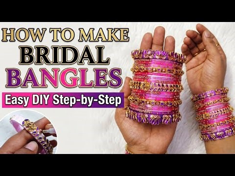 How to make a bridal bangles, silk thread bangle making video, DIY bridal bangles