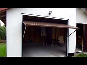 Elektryczny napęd bramy garażowej uchylnej własnej konstrukcji, homemade electric door garage