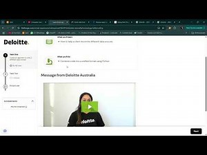 DELOITTE AUSTRALIA TECHNOLOGY VIRTUAL INTERNSHIP 2025 | TASK-1 ( CODING) completely explained