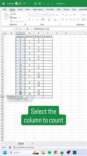 How to use the COUNTA Function in Excel.#data #excel