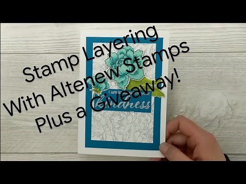 How to Guide for Stamp Layering Using Altenew Peony Bouquet Stamps | Stamp Set Giveaway