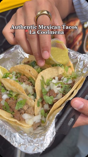 🌮 Carne Asada so good it doesn’t need a filter. Just onion, cilantro, lime, and straight-up flavor 🔥 📍La Coolmena – Authentic Mexican street tacos done right! | World Food Trucks