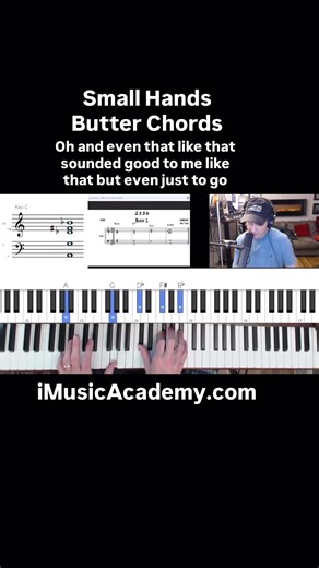 Butter jazz Chords for Small Hands #jazz #jazzchord #piano #jazzpiano #imusicacademy