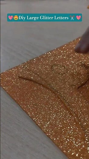 Large Glitter Letter Cutting Tutorial | DIY Saffron Letters |#diy#shorts​ #viral​ #funny​ #trending