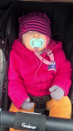 baby kayla slept through the whole christmas market 🎄😴
