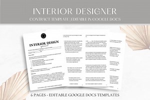 Editable Interior Design Contract Template, Interior Designer Service Agreement, Home Design Agreement, Interior Design Project, Google Doc - Etsy Australia