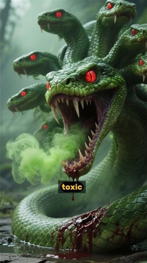 Hydra 🐍 – Cut One Head, Two More Grow | The Immortal Monster.#hydra #mythicalcreatures #mythology