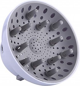 Hairizone Universal Haar Diffusor Anpassungsfähig für Schlag Trockner mit Düse D = 1,7"-2,6" für lockiges oder welliges Haar Styling, Trocken und Gain Maximales Volumen ohne Frizz, weiss