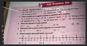 Represent each number and its opposite on a number line.... | Filo