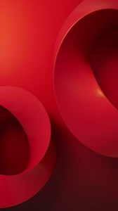 Red curve ring geometry, 3d rendering.