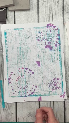 HeathersPaperPlayroom | 🥈for🥇Playing with a new stencil on my #gelliplate. I like the effect I achieved but it was definitely harder to get the paint through the... | Instagram