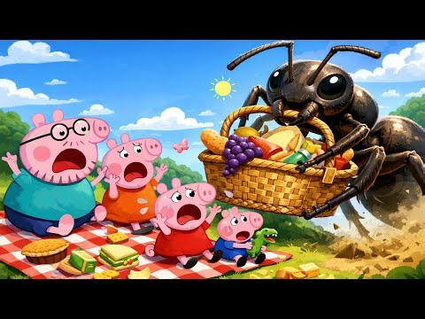 Giant Ant Steals Peppa Pig’s Picnic Basket 😱🐜 | Peppa Pig Funny Animation