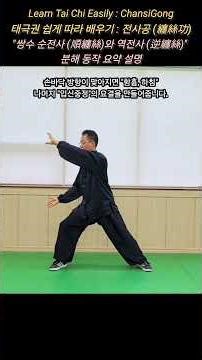 전사공 - "쌍수 순전사 (順纏絲)와 역전사 (逆纏絲)" 분해 동작 요약 설명 : 태극권 쉽게 따라 배우기 Learn Tai Chi Easily : ChansiGong