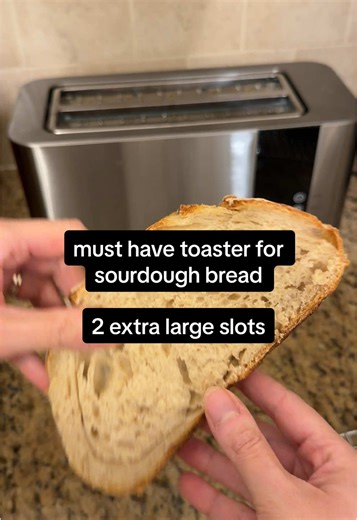 best toaster ever for sourdough bread 🙌🏼 the two large slots are life changing!!@MÜELLERHOME #toaster #sourdough #bread #kitchengadgets #tiktokshopfinds