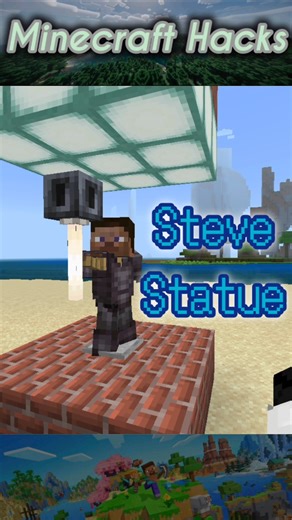Steve Statue #minecraft #creativity #minecraftbuilding #steve