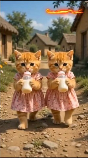 😭 Oh No! Two Cute Kittens Cry Over Spilled Milk 🍼🐱 | Heartbreaking Cat Story