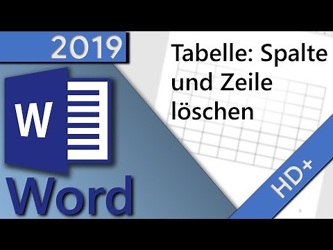 Word Table: Delete column and row in 1 MINUTE (HD 2019)