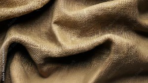 Exploring the texture and patterns of natural burlap fabric in close-up view Stock Video