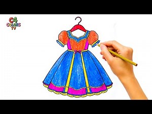 Princess Dress Drawing Step by Step with Color – You Won’t Believe How Easy It Is!